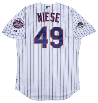 2015 Jon Niese NLDS Game 4 Used New York Mets Home Jersey Used on 10/13/15 (MLB Authentication & Mets COA)